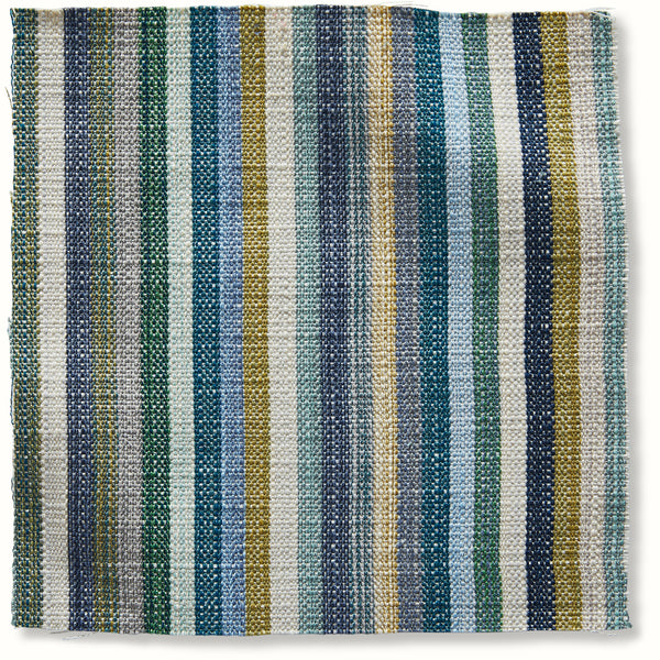 Indoor/Outdoor Pouf in Peter Dunham Textiles Espadrille in Avignon