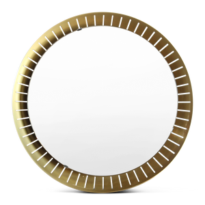 Illuminated Brass Wall Mirror by Stilnovo