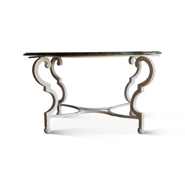 Marble and Gesso Iron Coffee Table