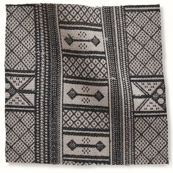 Indoor/Outdoor Pouf in Peter Dunham Textiles Masai Onyx