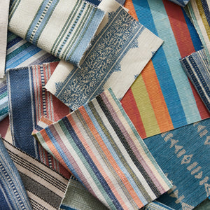 Peter Dunham Textiles striped fabric samples
