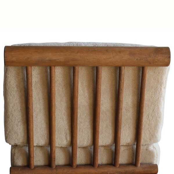 Pair of Oak and Sheepskin Easy Chairs