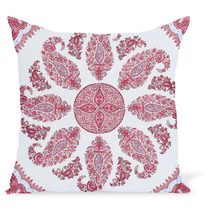 Peter Dunham Textiles Outdoor Samarkand in Raspberry/Sky Pillow