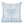 A cushion/decorative pillow in a cotton/linen fabric by Peter Dunham Textiles called Deeg in Blue on White