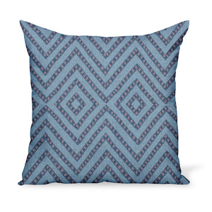 Peter Dunham Textiles Outdoor Mansa in Blue/Red Pillow