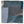 Indigo, teal, and gray collage fabric pillow cover with geometric block pattern