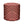 Red patterned fabric round indoor pouf with star motif and fitted top