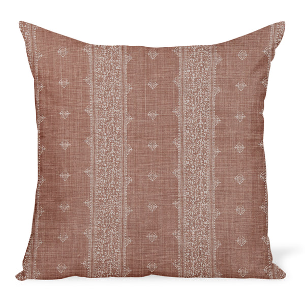 Peter Dunham Textiles Fez Stripe in Terracotta Pillow