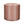 Terracotta fabric indoor pouf with light geometric pattern on sides and top