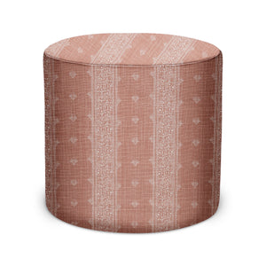 Indoor Pouf in Peter Dunham Textiles Fez in Terracotta