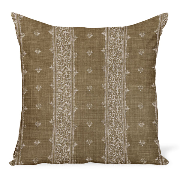 Peter Dunham Textiles Fez Stripe in Bronze Pillow