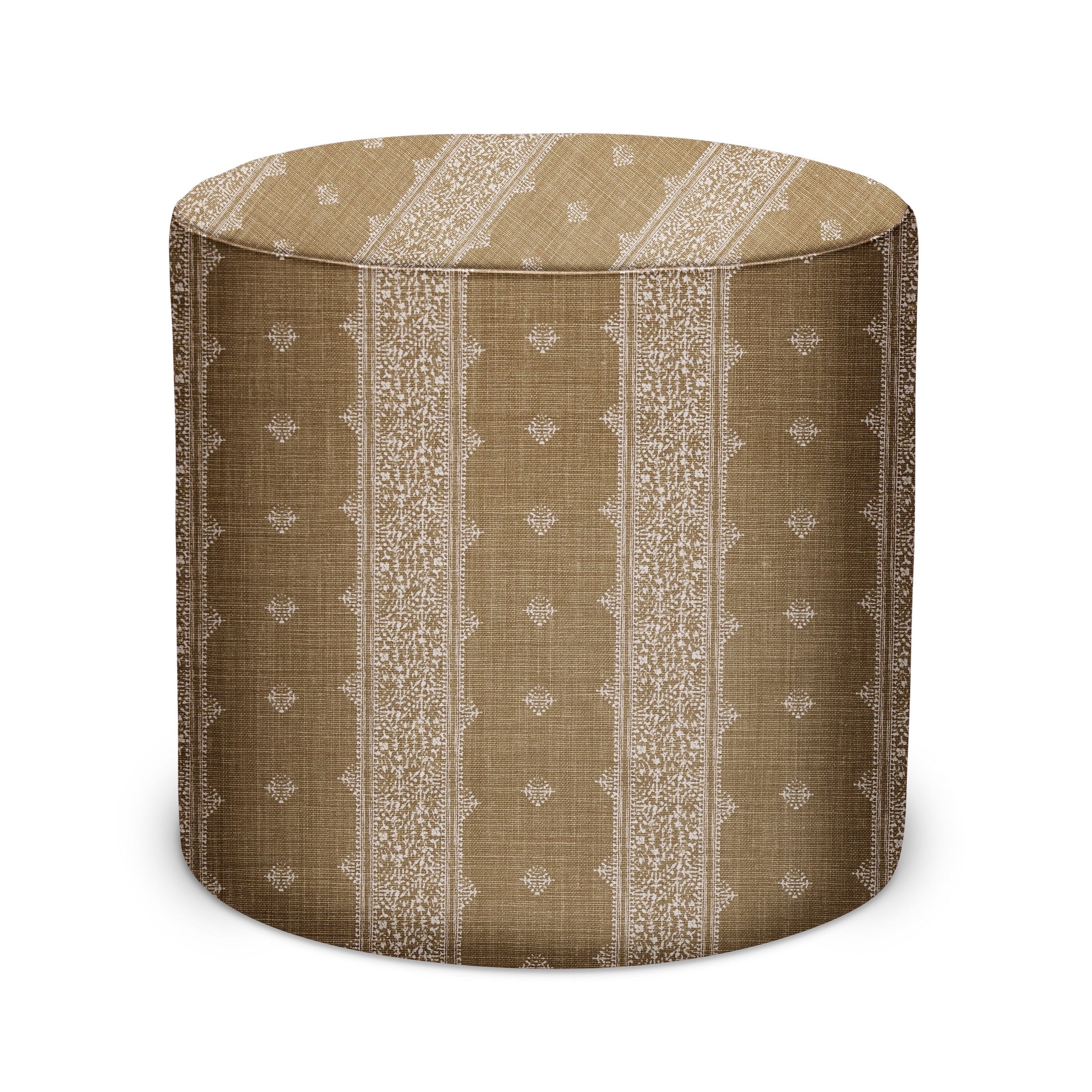 Indoor Pouf in Peter Dunham Textiles Fez in Bronze