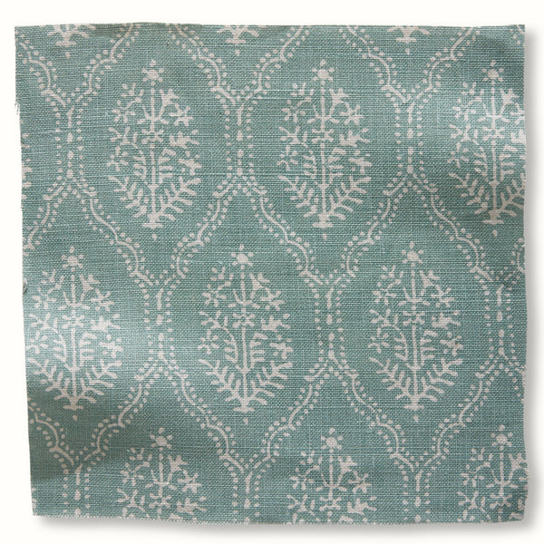 Peter Dunham jaali light blue pillow cover with geometric pattern