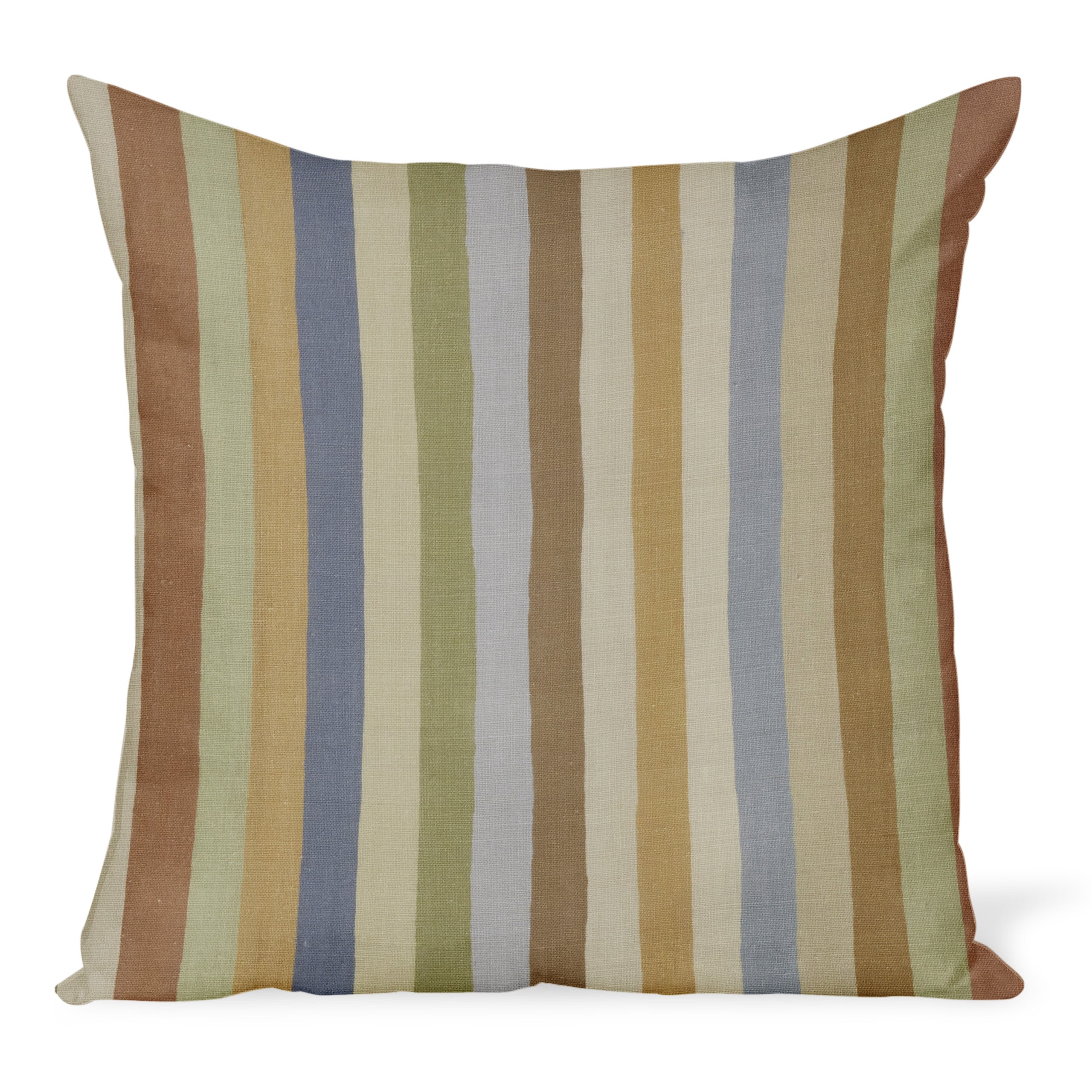 Peter Dunham Textiles Jacob's Stripe in Gold/Sage Pillow