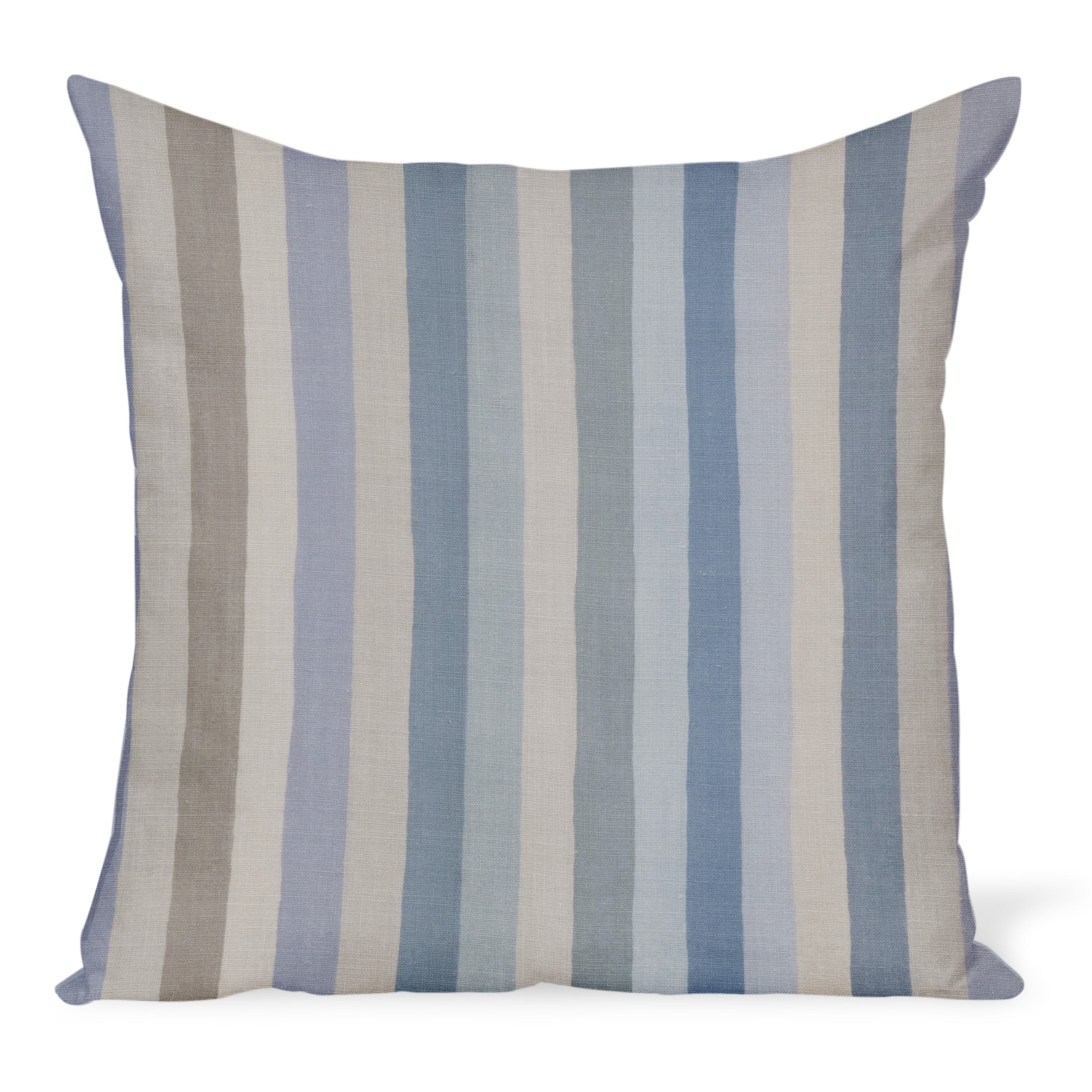 Peter Dunham Textiles Jacob's Stripe in Pale Blues Pillow