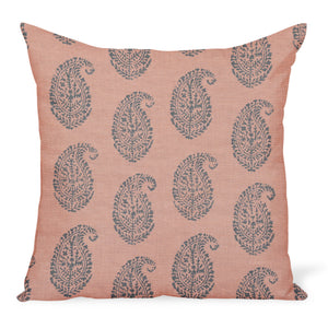 Peter Dunham Textiles Kashmir Paisley in Blue/Pink Pillow