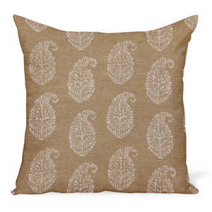 Peter Dunham Textiles Kashmir Paisley in White/Stone Pillow