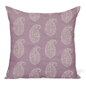 Peter Dunham Textiles Kashmir Paisley in White/Lilac Pillow