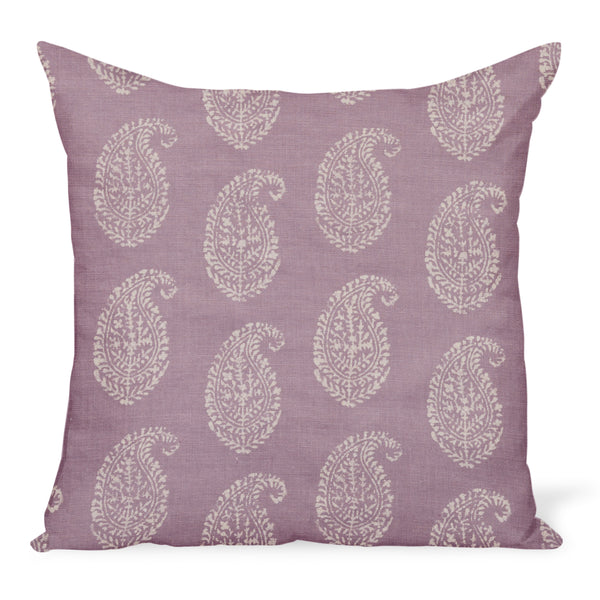Peter Dunham Textiles Kashmir Paisley in White/Lilac Pillow