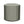Sage green striped fabric pouf with rounded cylindrical shape