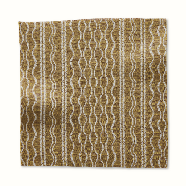 Peter Dunham Textiles Outdoor Hmong Stripe in Mustard Pillow