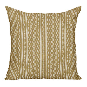 Peter Dunham Textiles Outdoor Hmong Stripe in Mustard Pillow