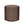 Indoor/outdoor pouf with Hmong stripe fabric, bark brown with cream vertical patterns