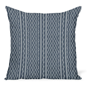 Peter Dunham Textiles Outdoor Hmong Stripe in Sky Pillow