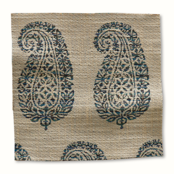Peter Dunham Textiles Outdoor Mandawa in Blue/Natural Pillow