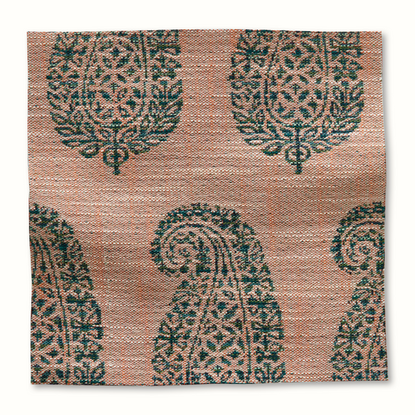 Peter Dunham Textiles Outdoor Mandawa in Jade/Terracotta Pillow
