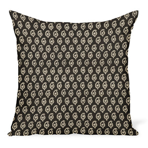Peter Dunham Textiles Outdoor Janpath in Jet Pillow