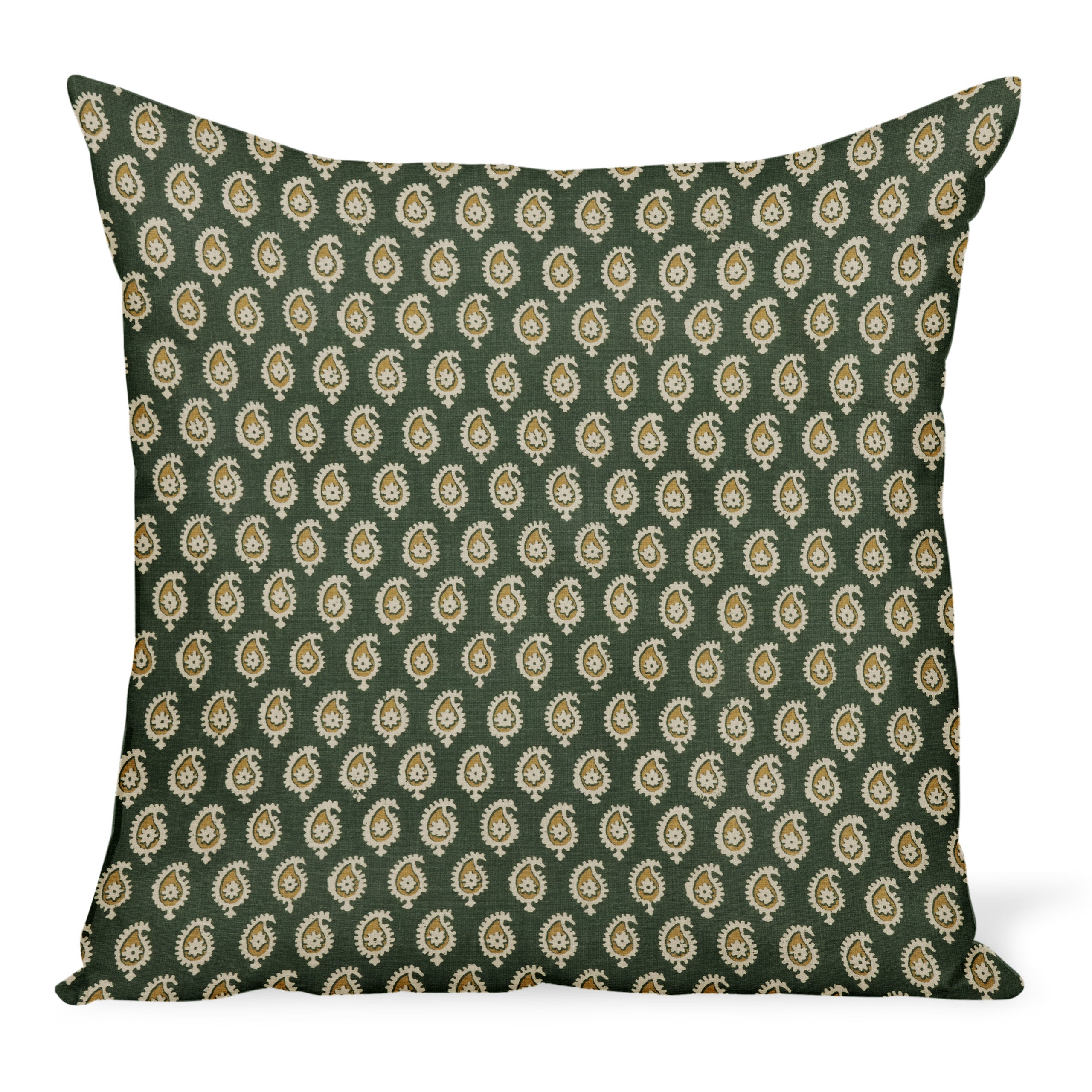 Peter Dunham Textiles Outdoor Janpath in Green/Gold Pillow