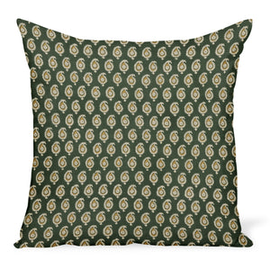 Peter Dunham Textiles Outdoor Janpath in Green/Gold Pillow