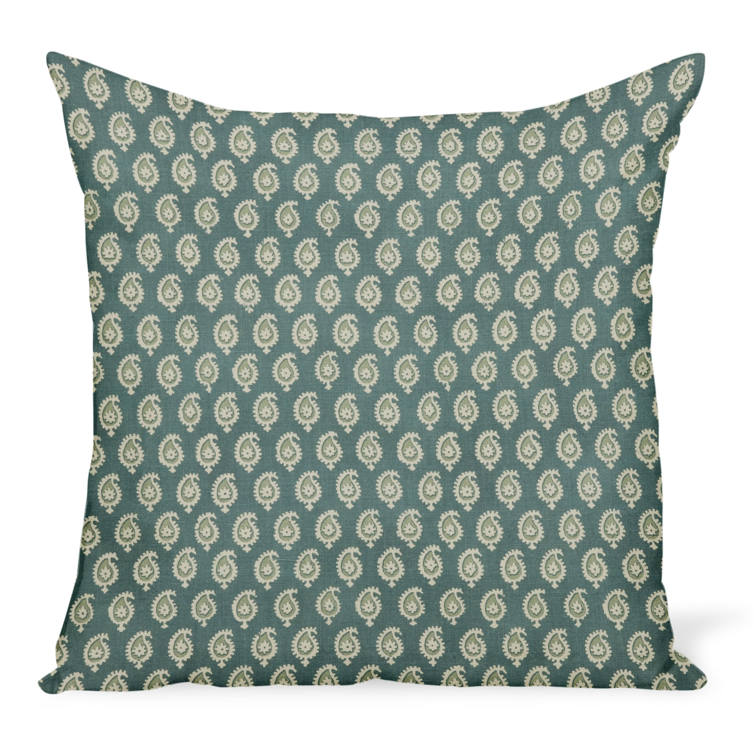 Peter Dunham Textiles Outdoor Janpath in Pale Blue/Ocean Pillow
