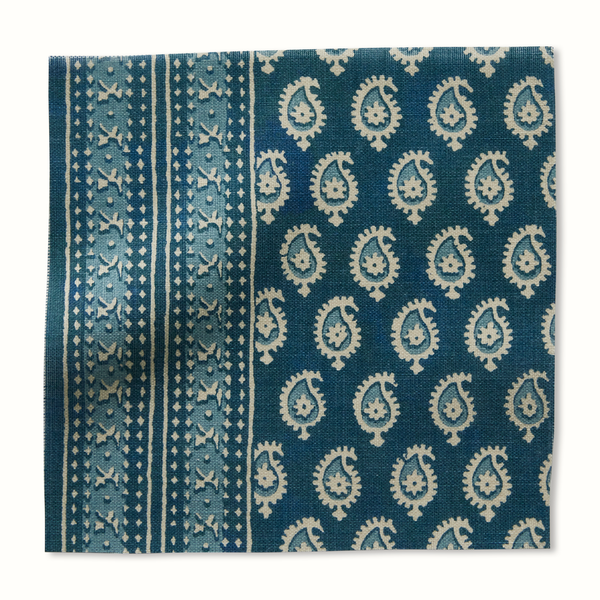 Peter Dunham Textiles Outdoor Janpath in Blue/Blue Pillow