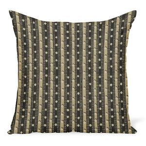 Peter Dunham Textiles Outdoor Mitra in Jet/Sand Pillow