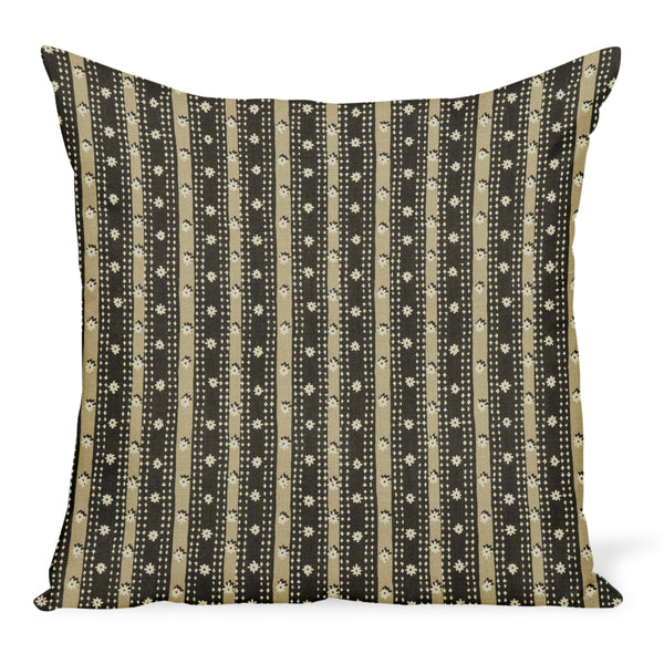 Peter Dunham Textiles Outdoor Mitra in Jet/Sand Pillow