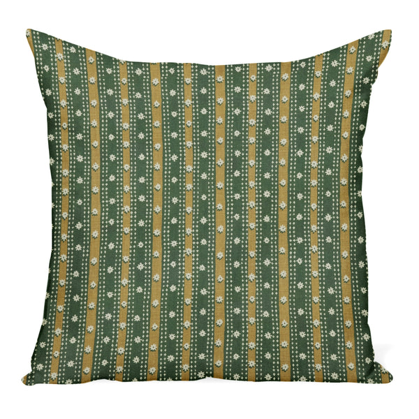 Peter Dunham Textiles Outdoor Mitra in Green/Gold Pillow
