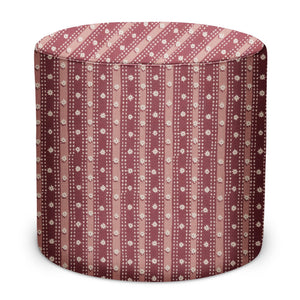 Indoor/Outdoor Pouf in Peter Dunham Textiles Mitra in Raspberry/Pink
