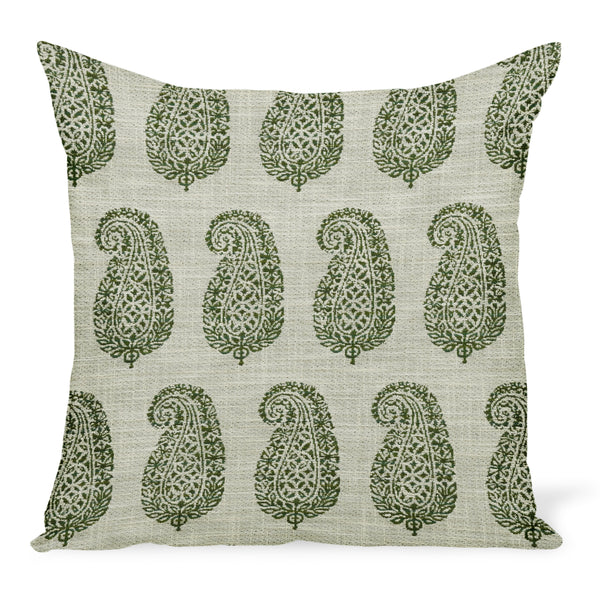 Peter Dunham Textiles Outdoor Mandawa in Green/White Pillow