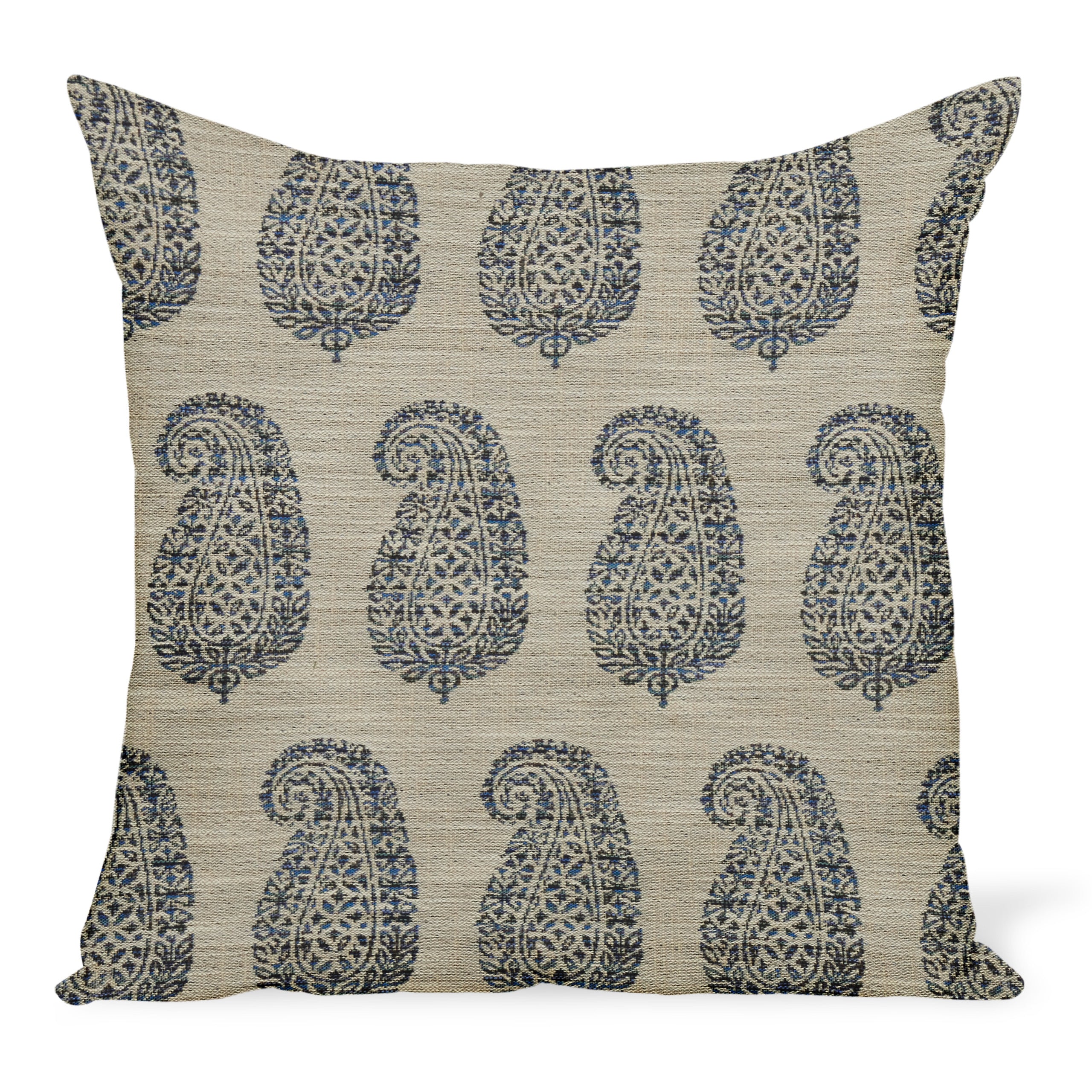 Peter Dunham Textiles Outdoor Mandawa in Blue/Natural Pillow