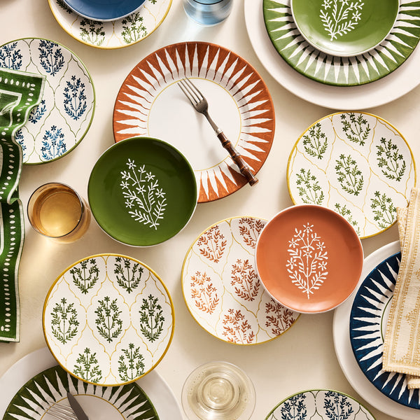 Peter Dunham + Hudson Grace Spice Orange Jaali Appetizer Plate