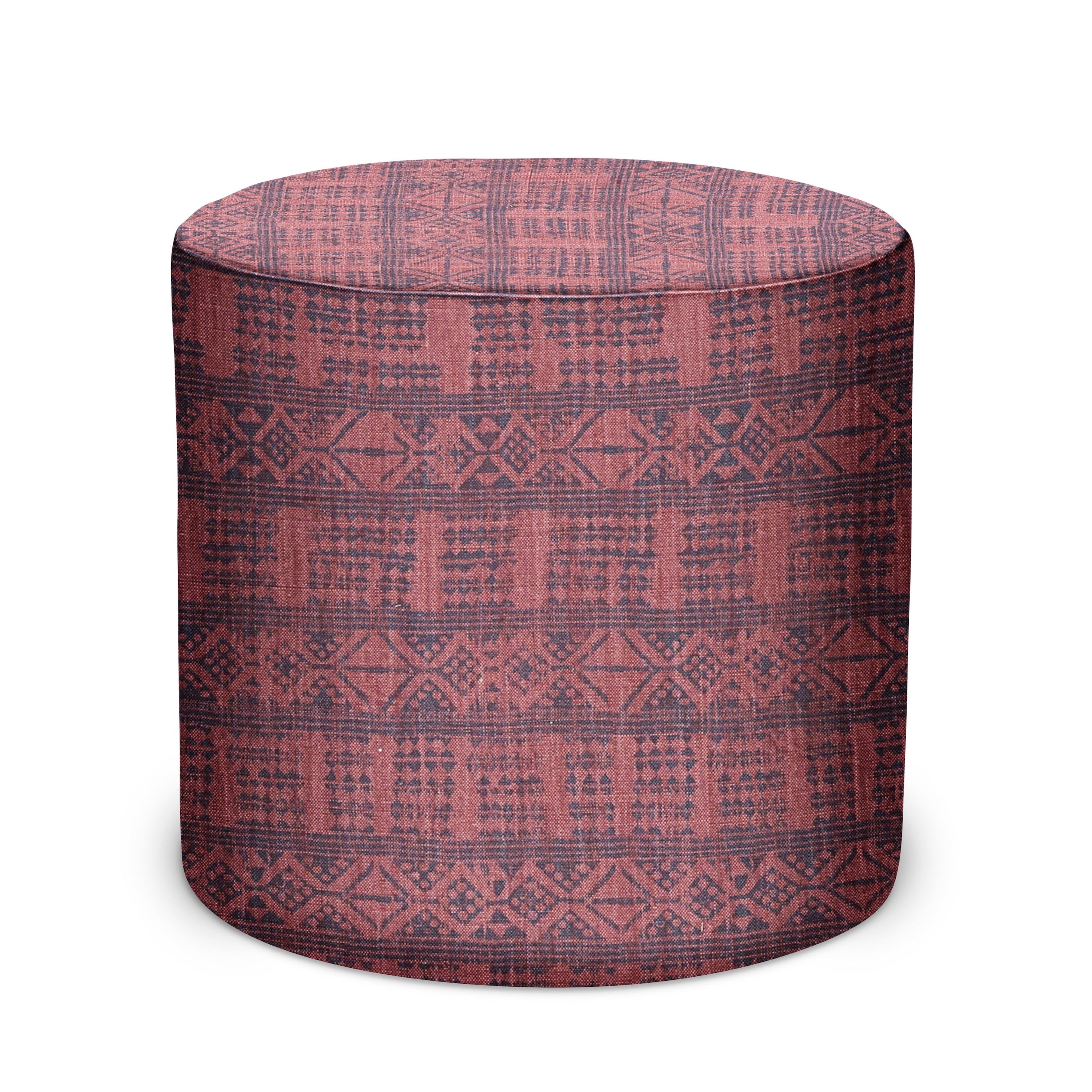 Indoor Pouf in Peter Dunham Textiles Addis in Midnight/Pasha