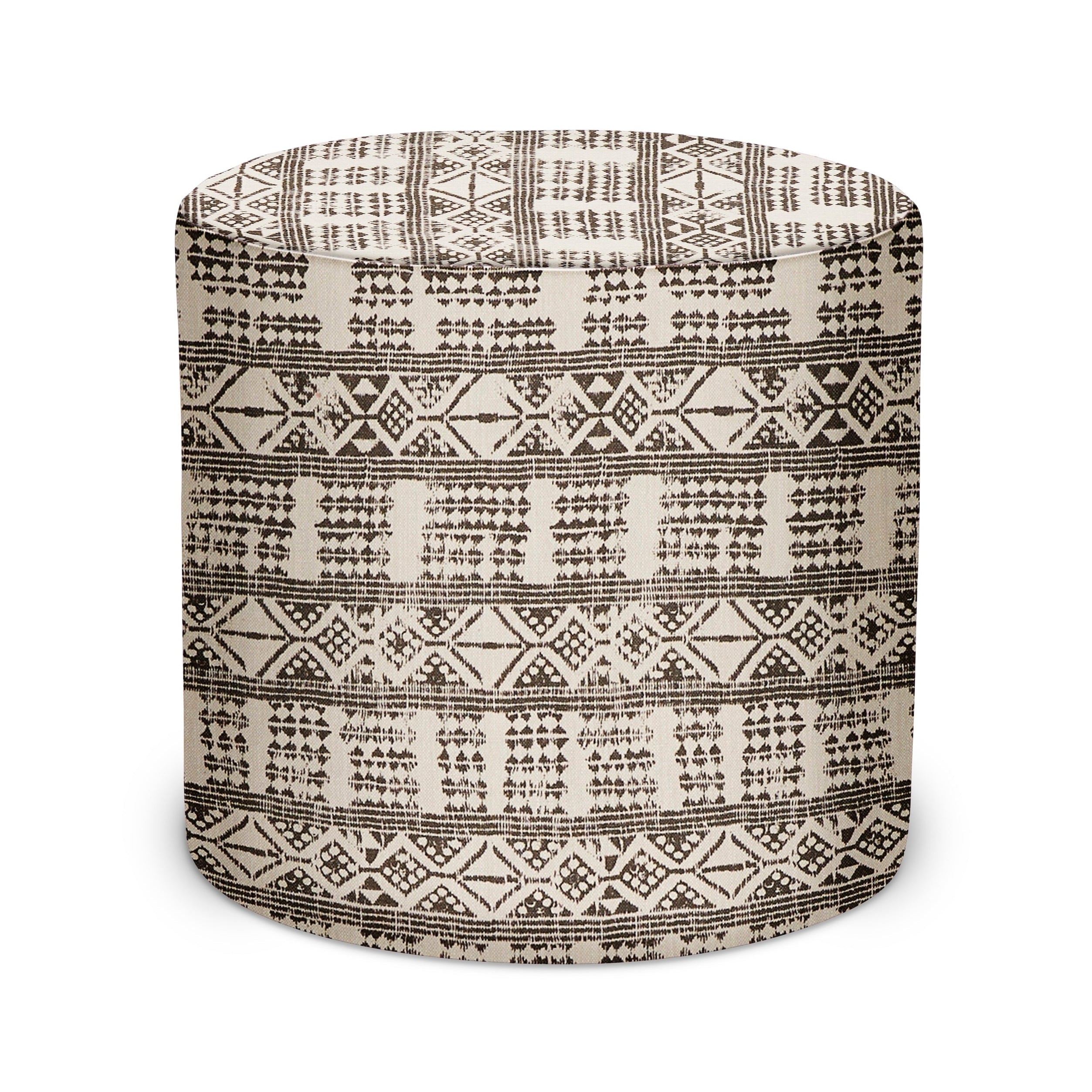 Indoor Pouf in Peter Dunham Textiles Addis in Java/Natural