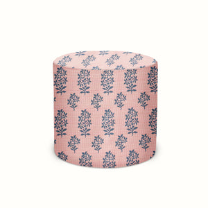 Upholstered Pouf in Peter Dunham Textiles Asha