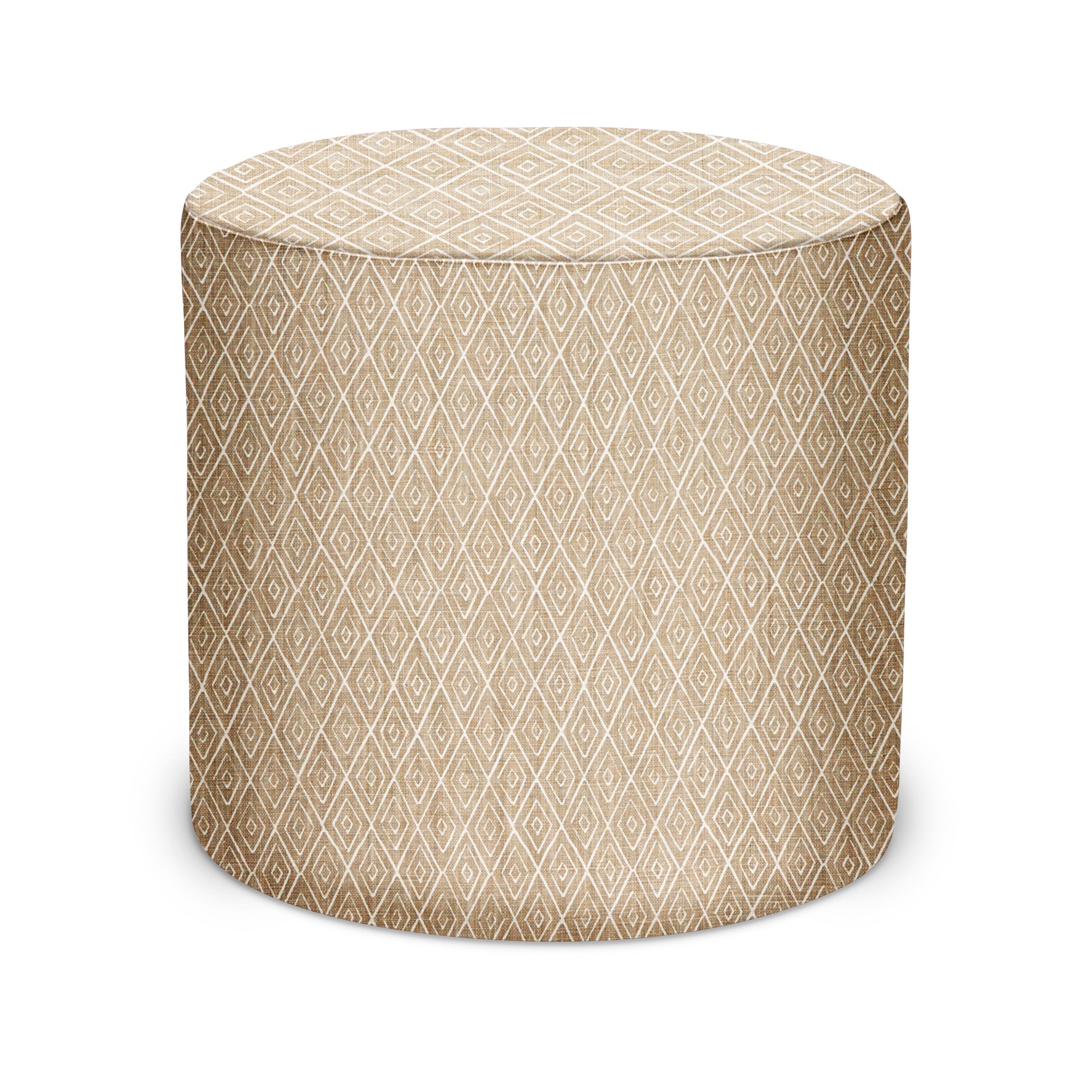 Indoor Pouf in Peter Dunham Textiles Atlas in Stone