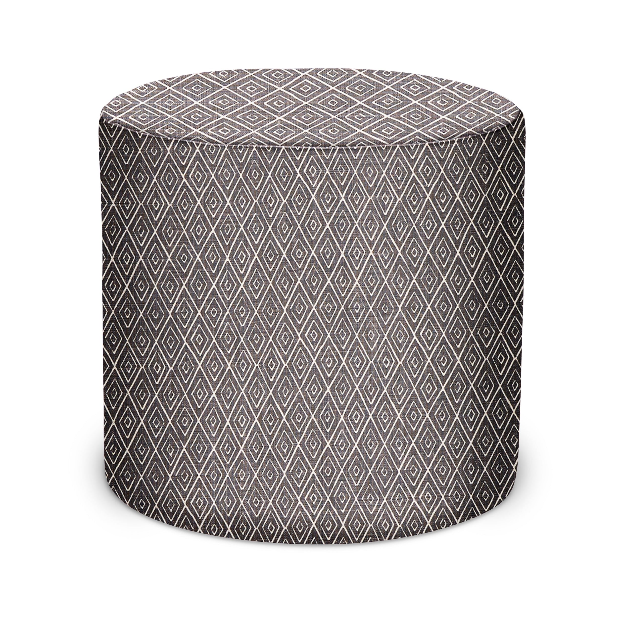 Indoor Pouf in Peter Dunham Textiles Atlas in Charcoal