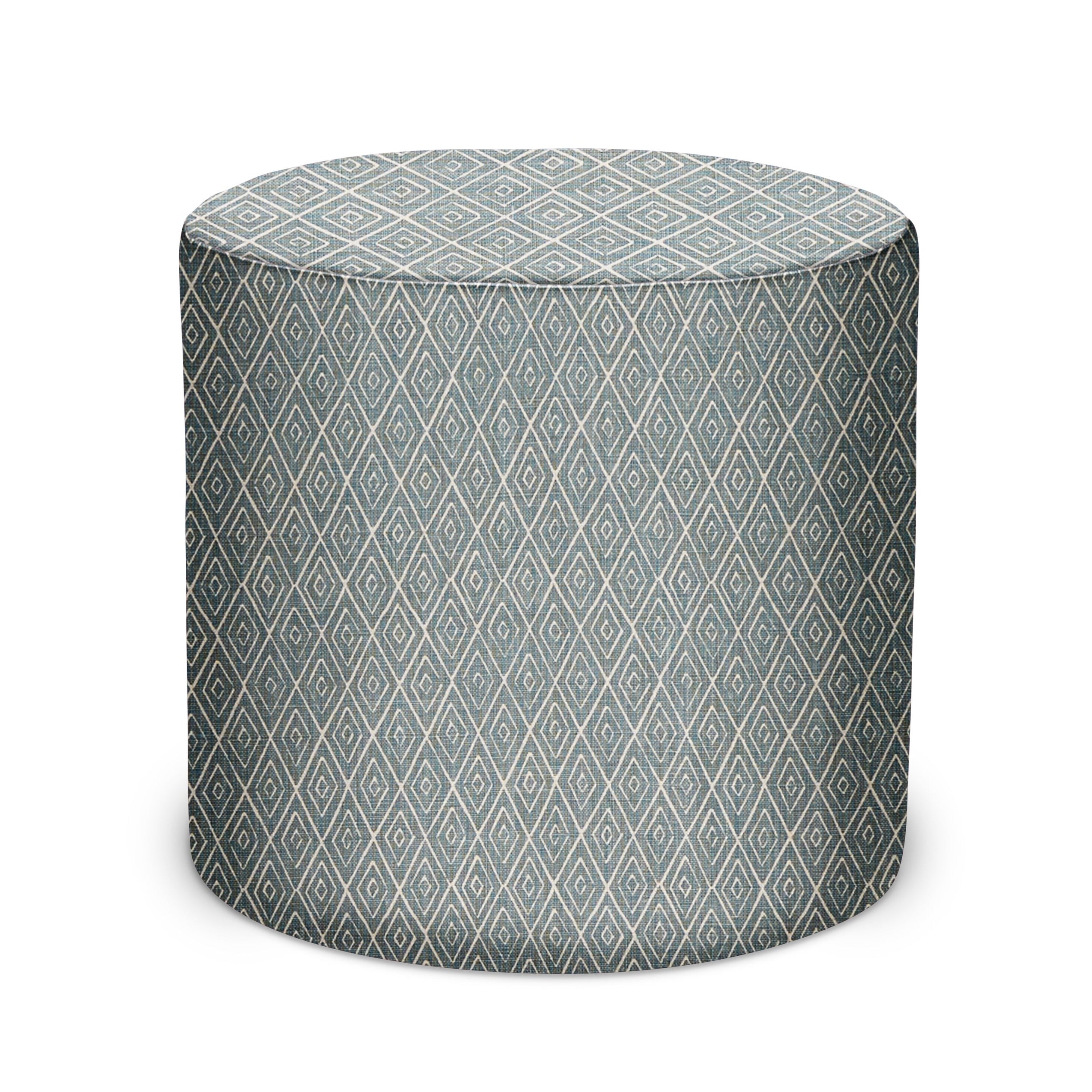 Indoor Pouf in Peter Dunham Textiles Atlas in Ocean