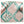 Pink and green patterned pillow cover with abstract wave and paw motifs