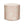 Pink and white cylindrical upholstered pouf with floral pattern top